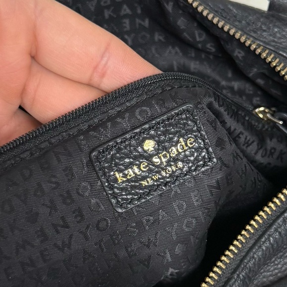 Kate Spade Women’s Grant Park Shelby Black Pebbled Leather Shoulder Bag - Picture 7 of 7
